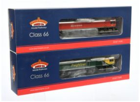 Bachmann OO Gauge pair of class 66 Diesel Locomotives