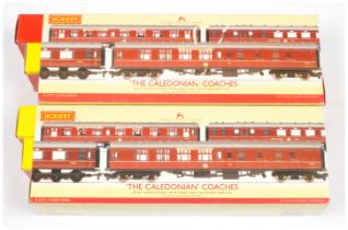 Hornby China R4177 The Caledonian Coaches, pair of coach packs.