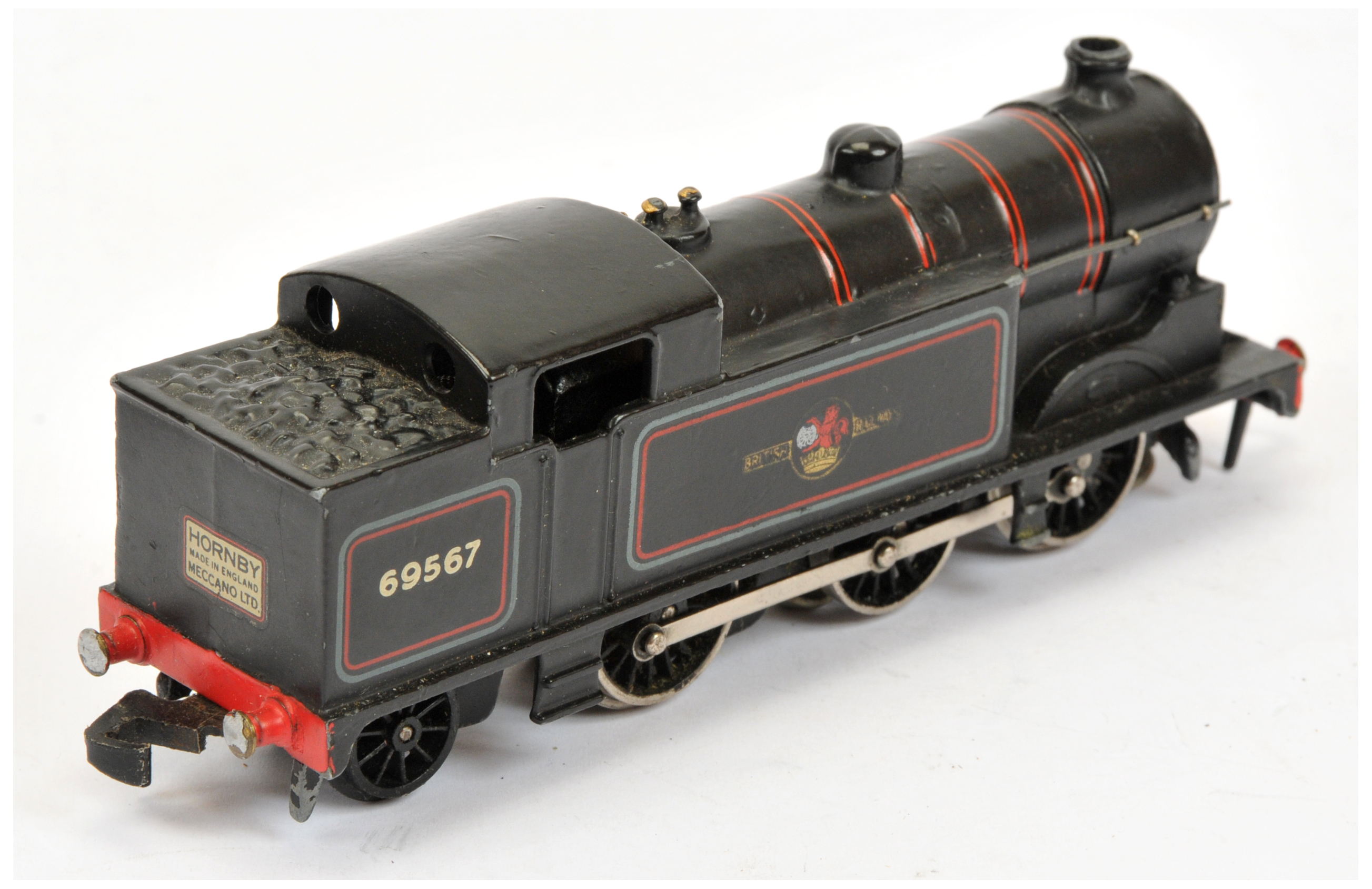 Hornby Dublo 3-rail 3217 0-6-2 BR lined black N2 Class Tank No.69567 with coal in bunker - Image 2 of 2