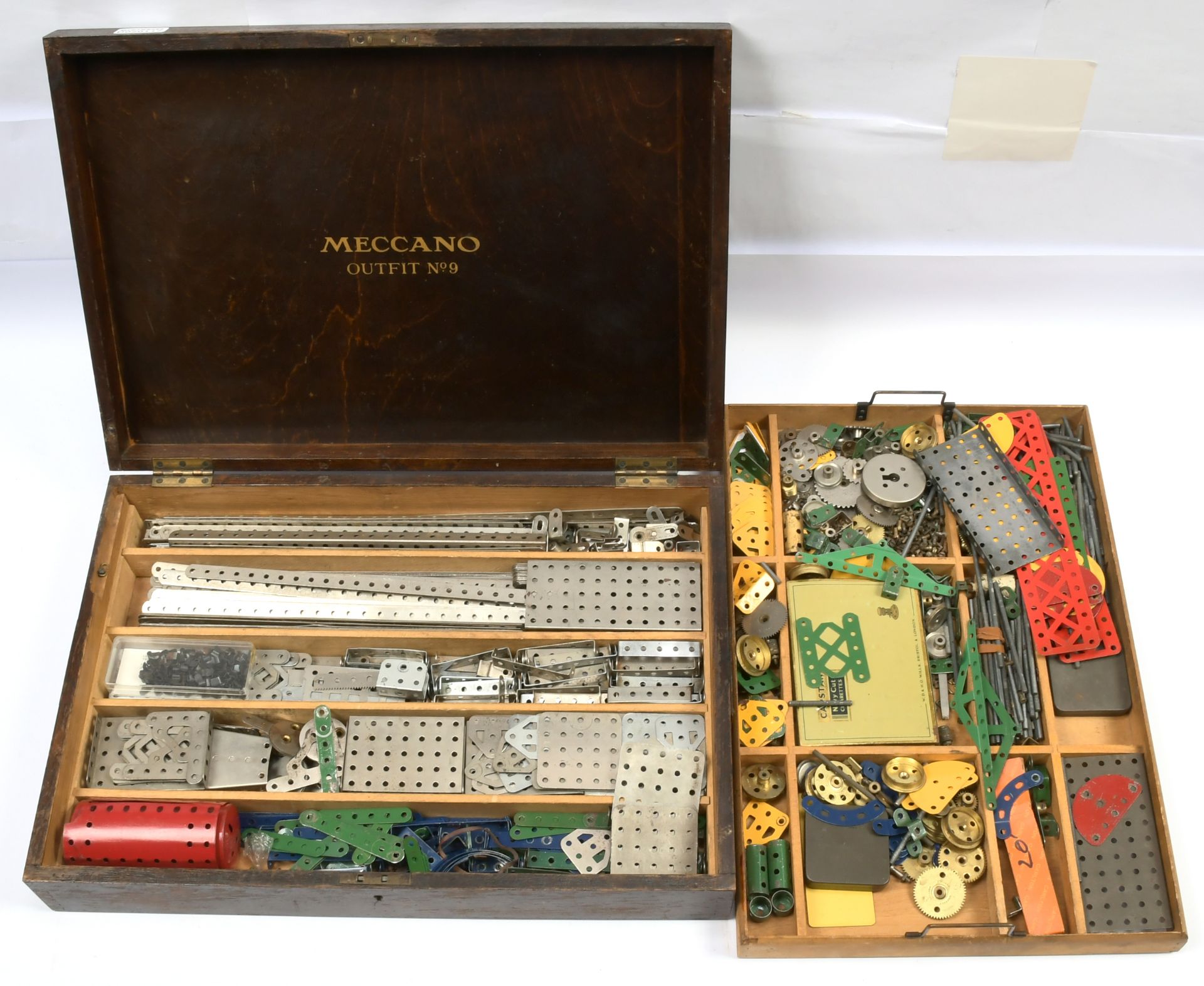 Meccano early No.9 outfit with a quantity of Mixed period parts