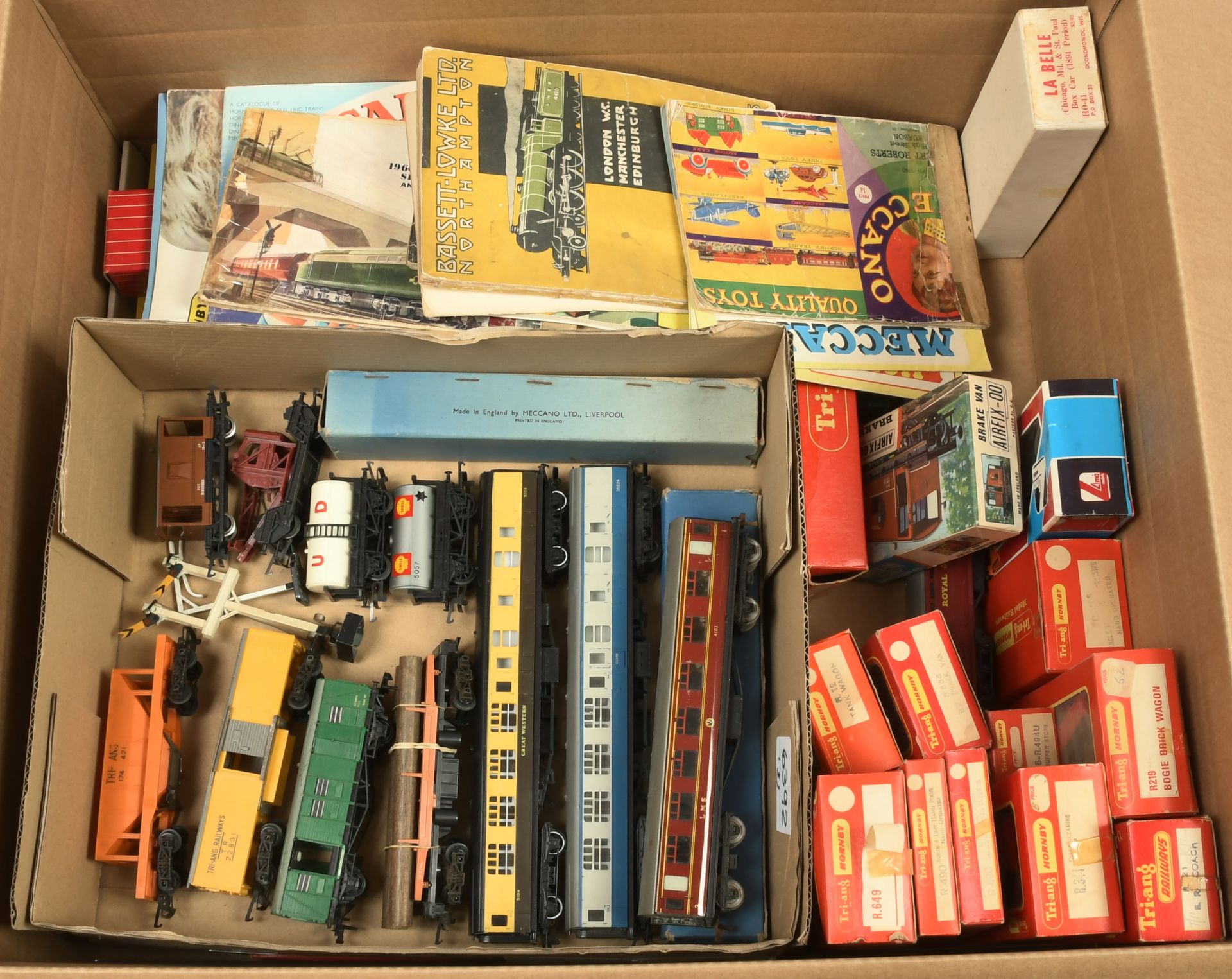 Triang, Hornby, Lima & others, Qty of rolling stock & other items.