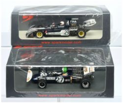 Spark Model (1/43rd) A Pair - (1) S4002 Surtees TS14 "Monaco" 1973 and (2) S3376 March 711 "Spain...