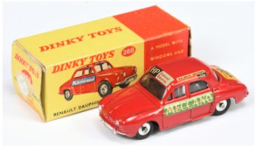 Dinky Toys 269 Renault Dauphine "Minicab" - red body, silver trim, spun hubs