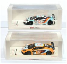TSM Miniatures (1/43rd) A Pair (1) 124376 McLaren MP4 -12C " Macau" 2011 and (2) 134330 McLaren M...