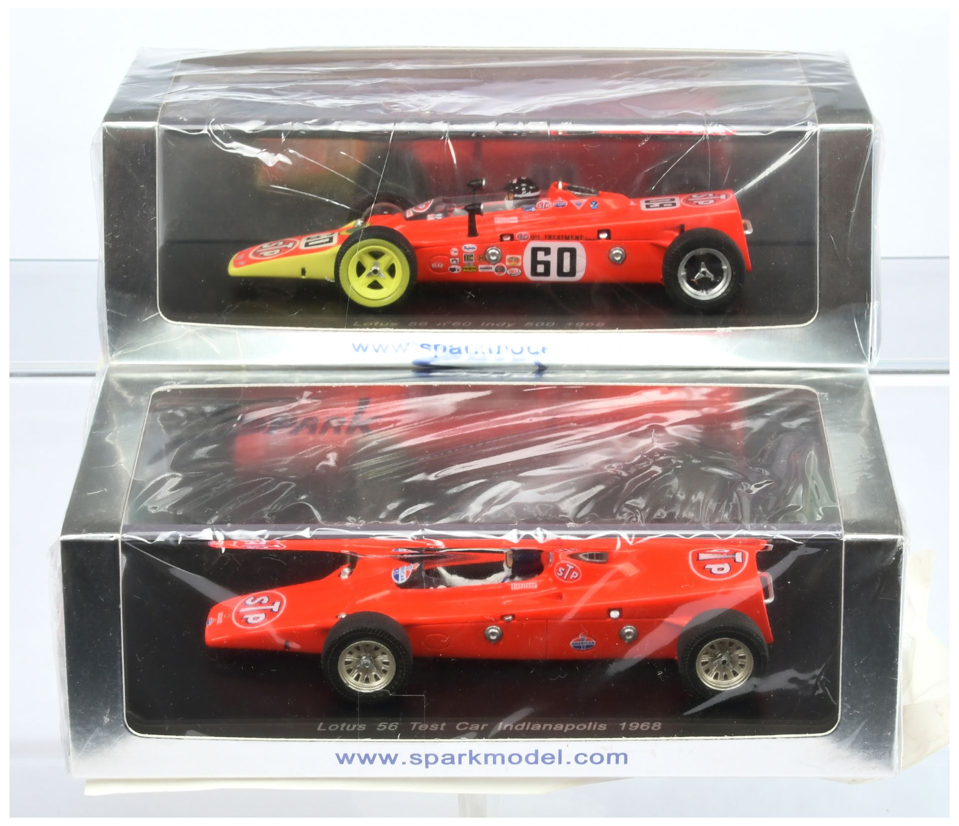 Spark Model (1/43rd) A Pair - (1) S1760  lotus 56 Test Car "Indy 500" 1968 and (2) S1762 Lotus 56...
