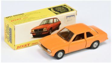 Spanish Dinky Toys 011543 Opel Ascona - orange body, brown interior, silver trim and cast hub