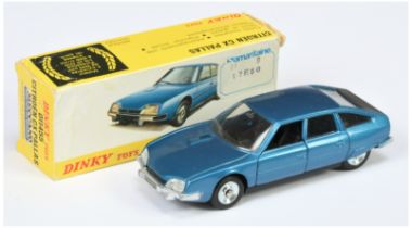 Spanish Dinky Toys 011455 Citroen CX Pallas - Metallic Blue, black body silver trim, concave hub