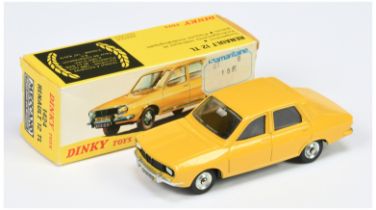 Spanish Dinky Toys 1424 Renault 12TL Saloon - Yellow body, black interior, chrome trim and concav...