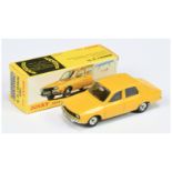 Spanish Dinky Toys 1424 Renault 12TL Saloon - Yellow body, black interior, chrome trim and concav...