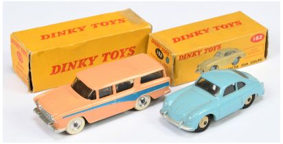 Dinky Toys 173 Nash Rambler Pink body with mid-blue side flashes, silver trim, spun hubs and 182 ...