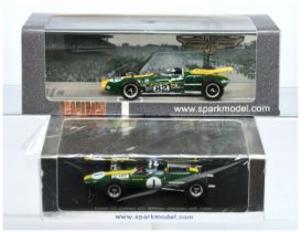 Spark Model (1/43rd) A Pair "Jim Clark" - (1) S1614 Lotus 33 Climax "German"  1965 and (2) 43IN65...