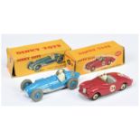 Dinky Toys 107 Austin Alpine Sports Car - Cerise body, grey interior, silver trim, light beige ri...