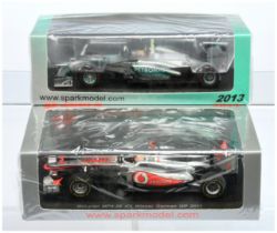 Spark Model (1/43rd) A Pair - (1) S3056 Mercedes W04 " Australiani" GP 2013 and (2) S3030 Mclaren...