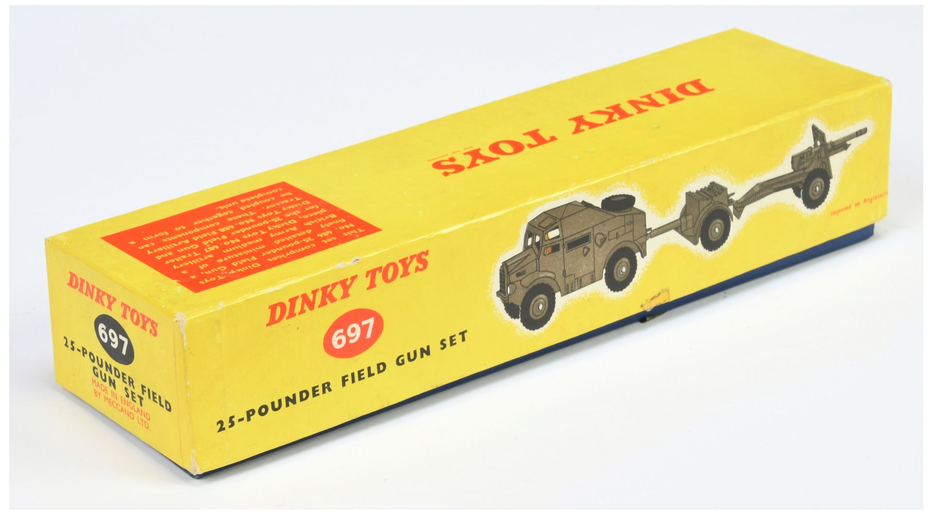 Dinky Toys Military 697 Field Gun Set - To Include Artillery Tractor (without windows) ammunition... - Bild 2 aus 2