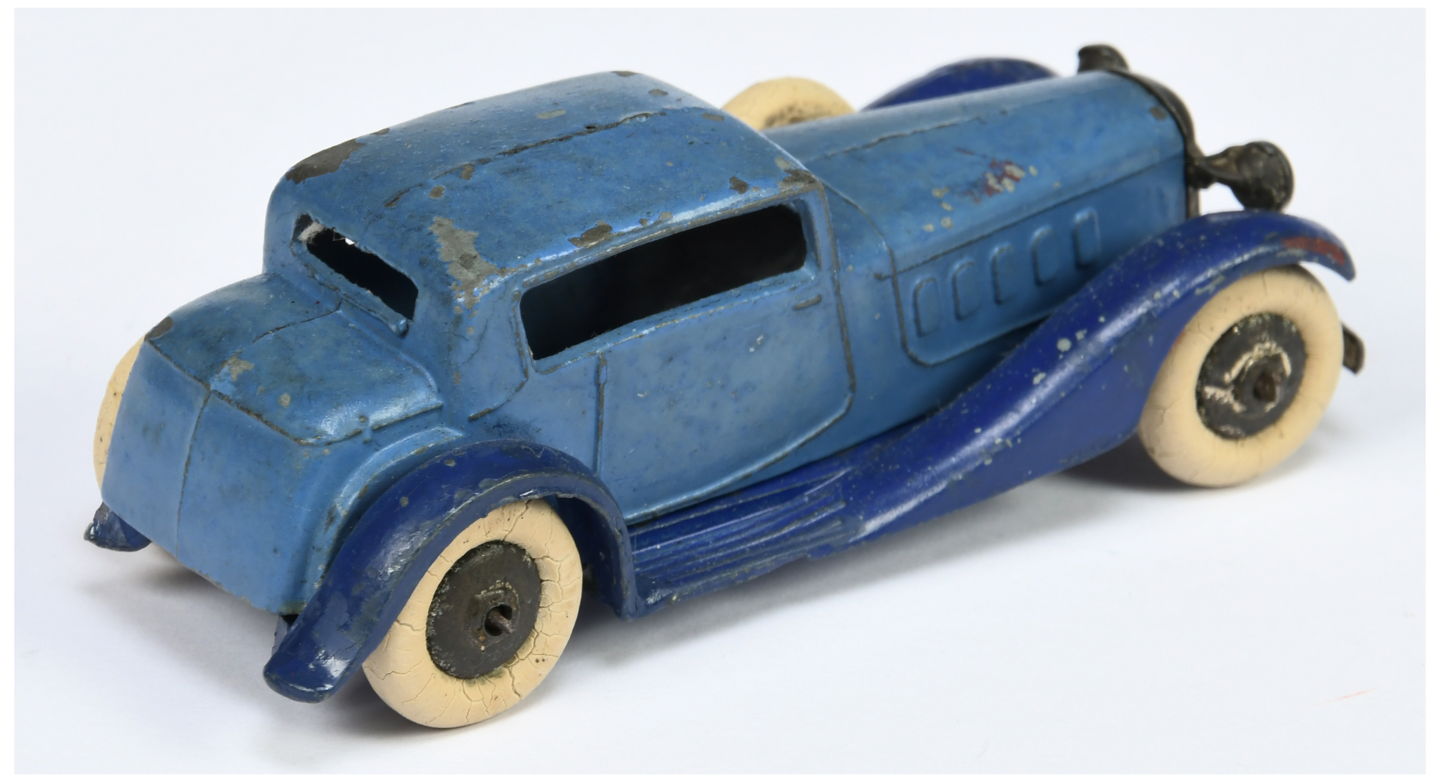 Dinky Toys Pre-War 24d (Type 2) Vogue - Blue body, Dark blue chassis and chrome hubs with white t... - Image 2 of 2