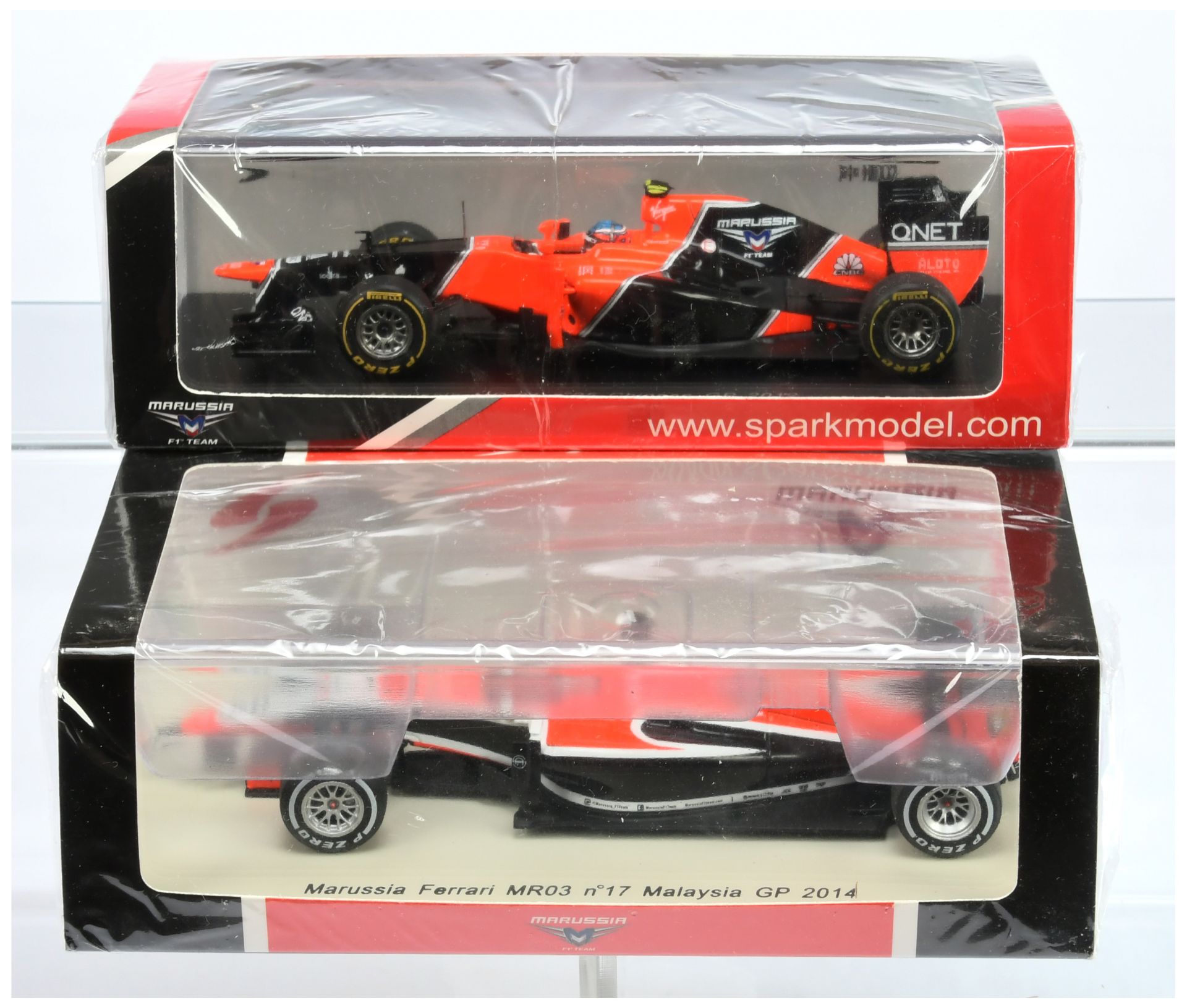 Spark Model (1/43rd) A Pair - (1) S3039 Marussia  MR01 " Chinese" GP 2012 and (2) S3065 Marussia ...