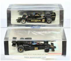 Spark Model (1/43rd) A Pair - (1) S1778 Lotus 76 "South African" 1974 and (2) S1849 Lotus 79 "Aus...