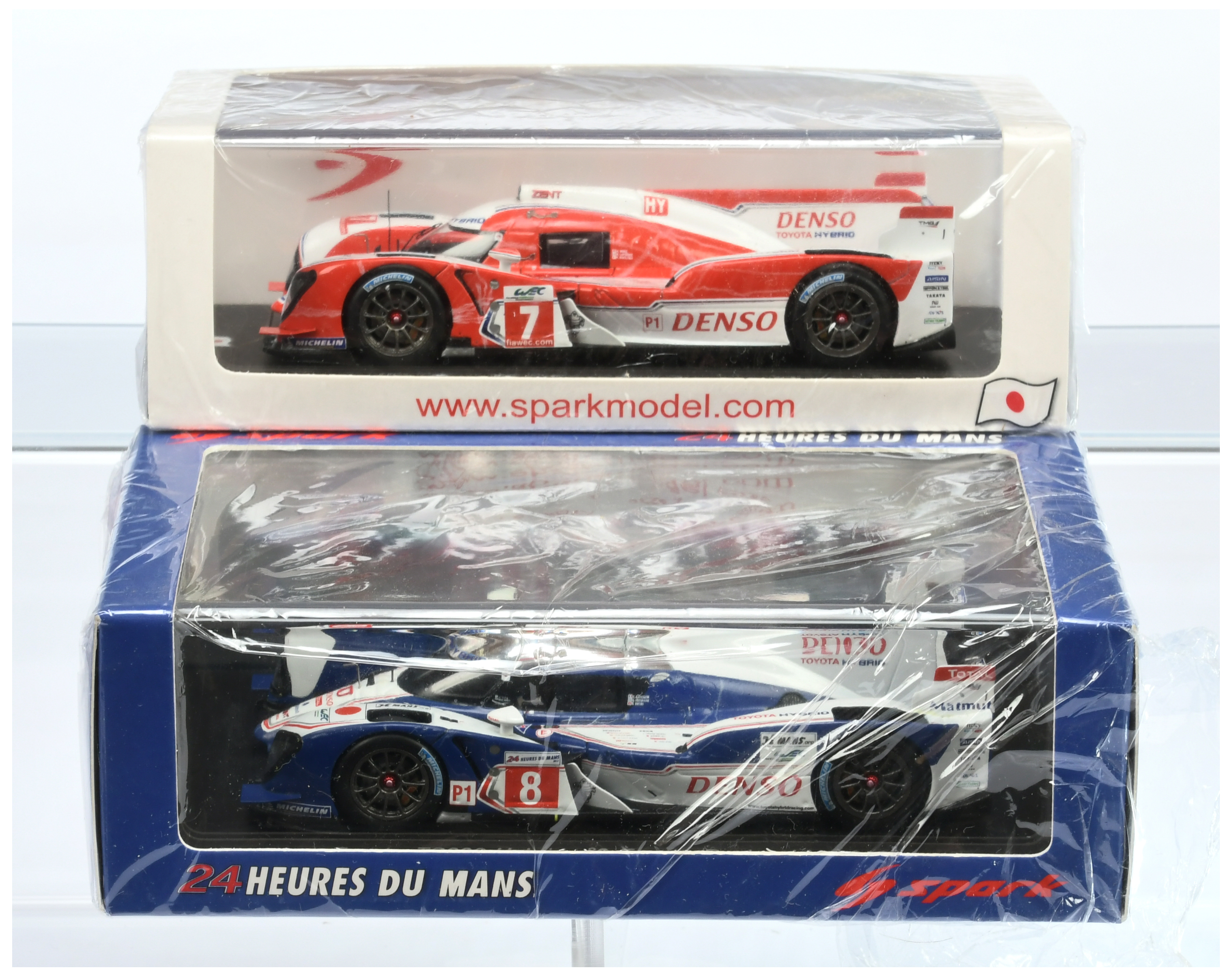 Spark Model (1/43rd) A Pair - (1) S2377 Toyota TS030 Hybird "Le Mans" 2012 and (2) SJ010 Toyota T...
