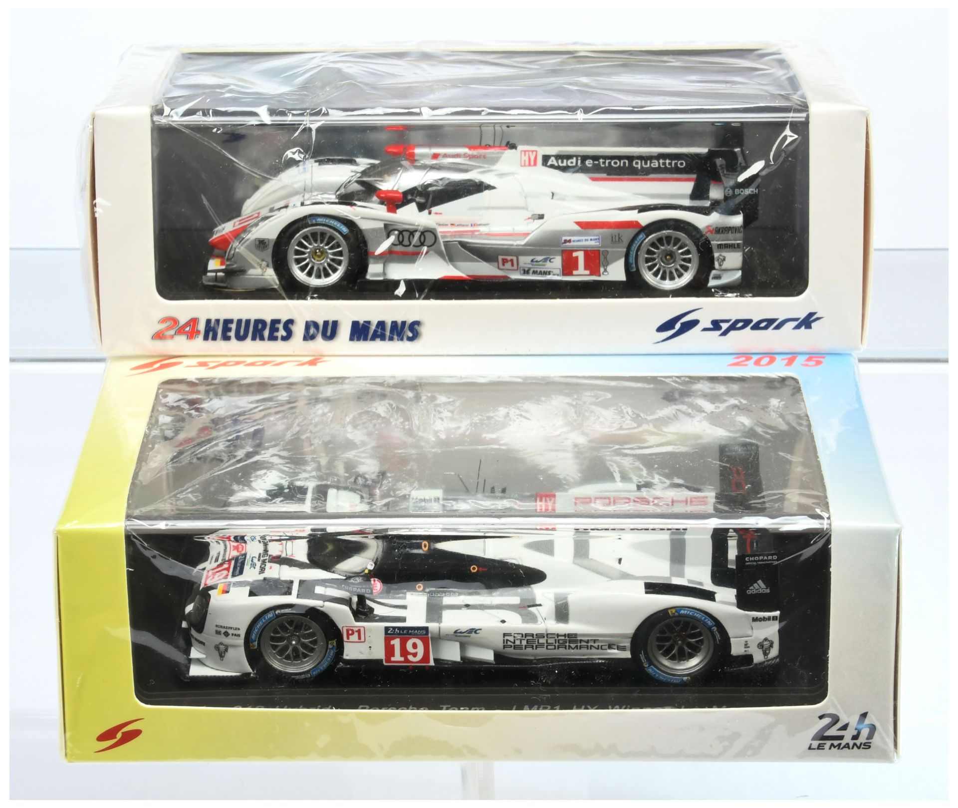 Spark Model (1/43rd) A Pair - (1) 43LM12 Audi R18 "Le Mans" 2012 and (2) 43LM15 Porsche 919 Hybir...