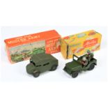 Military Models A Pair- (1) Lone Star Jeep - Green with black hubs and 2 X Figures and Master mod...