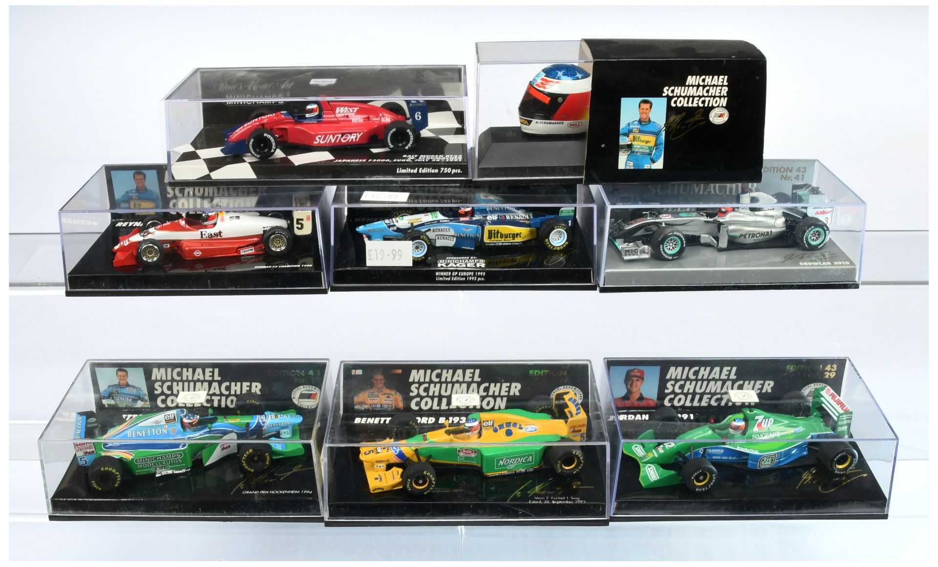 Minichamps (1/43rd) Group Of 8 "M Schumacher" Group To Include  - 510 430007 Reynard F3, 510 9143...