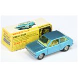Spanish Dinky Toys 011541 Ford Fiesta - Metallic blue body, cream interior, tinted windows, silve...
