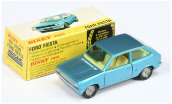 Spanish Dinky Toys 011541 Ford Fiesta - Metallic blue body, cream interior, tinted windows, silve...