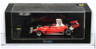 Fujimi (1/43rd) FJM 1243023  Ferrari 312 1975 Mint including signed "Niki Lauda" Plinth