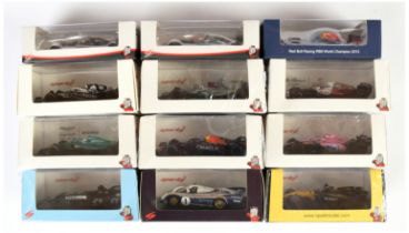 Spark (1/64th) Group 12 Of Racing cars To Include - Y256 Mercedes 2022, Y262 Aston martin 2022, Y...