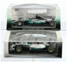 Spark Model (1/43rd) A Pair - (1) S3088 Mercedes W05 " Chinesei" GP 2014 and (2) S5054 Mercedes W...