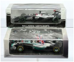 Spark Model (1/43rd) A Pair - (1) S3142 Mercedes W05 "Abu Dhabi" GP 2014 and (2) S4629 Mclaren  M...