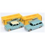 French Dinky Toys 24F Peugeot 403 Familiale - Drab Greyish-Blue, silver trim and chrome convex hu...