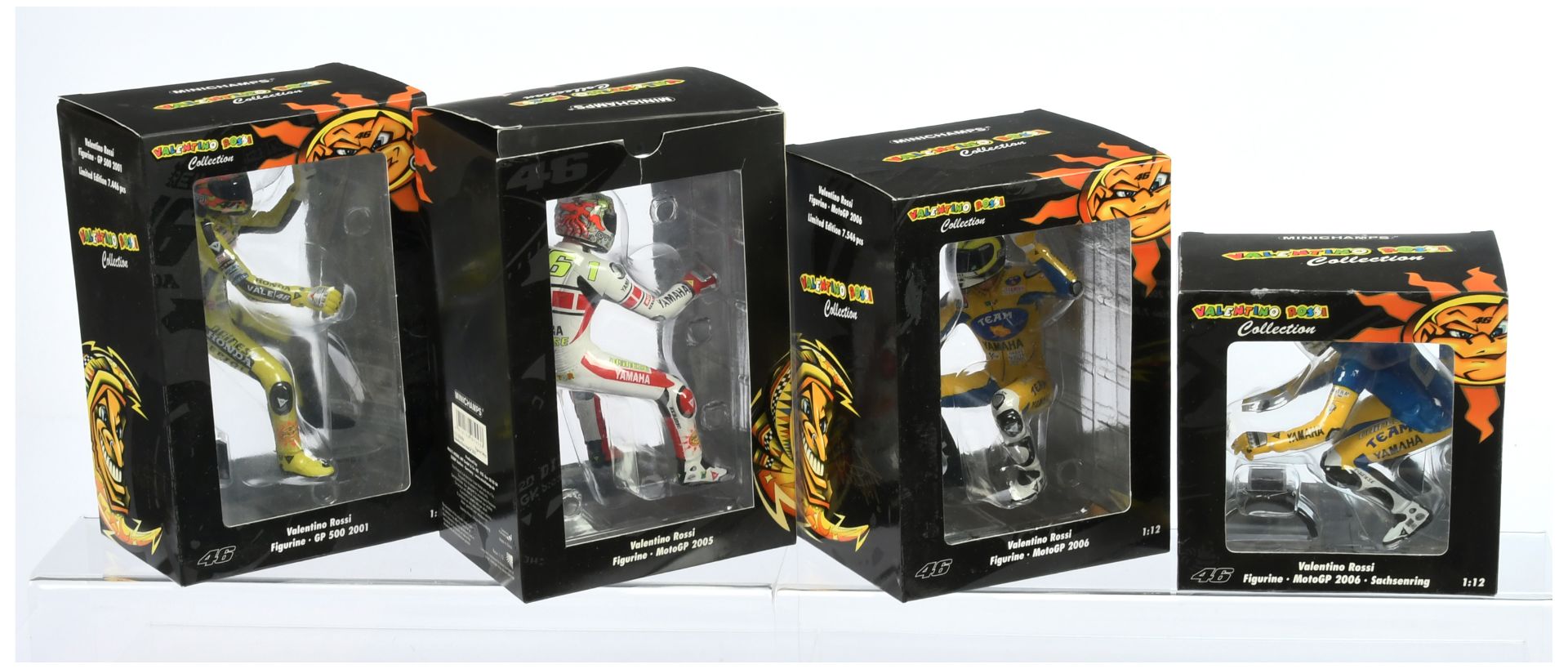 Minichamps (1/12th) - "Valentino Rossi" Figures Group Of 4 - (1) 312 060196 GP 2006, (2) 312 0601...