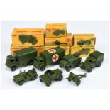 Dinky Toys Military A Group Of 7 - To Include 626 "Ambulance", 641 Cargo truck, 674 Austin Champ ...