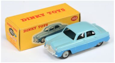 Dinky Toys 162 Ford Zephyr Saloon - Two-Tone blue body, silver trim and grey rigid hubs