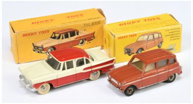 French Dinky Toys 24K Simca Vedette "Chambord" - Two-Tone Cream/red, silver trim including flashe...