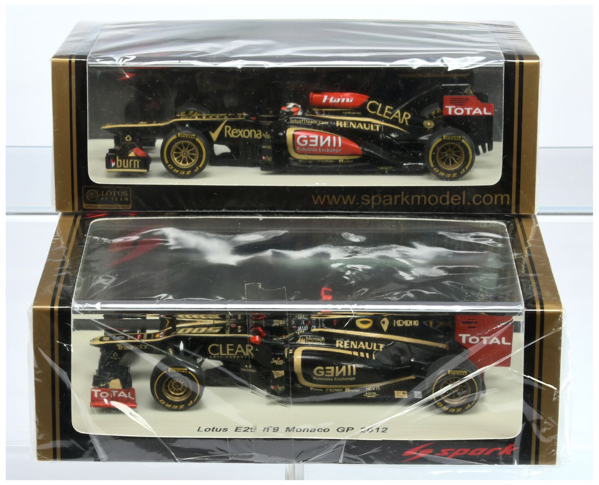 Spark Model (1/43rd) A Pair - (1) S3034 Lotus E20 "Monaco" 2012   and (2) S3053 Lotus E21 "Austra...