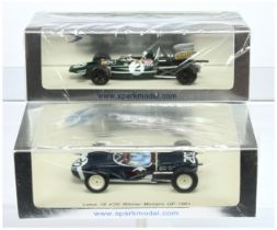 Spark Model (1/43rd) A Pair  - (1) S1826 Lotus 18 "Monaco" 1961 and (2) S2145 Lotus 69 "Pau GP" 1...