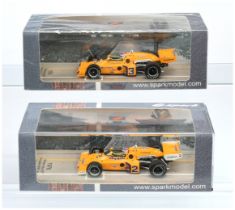 Spark Model (1/43rd) A Pair - (1) 43IN74 McLaren MC16 "Indy 500" 1974 and (2) 43IN76 McLaren MC16...