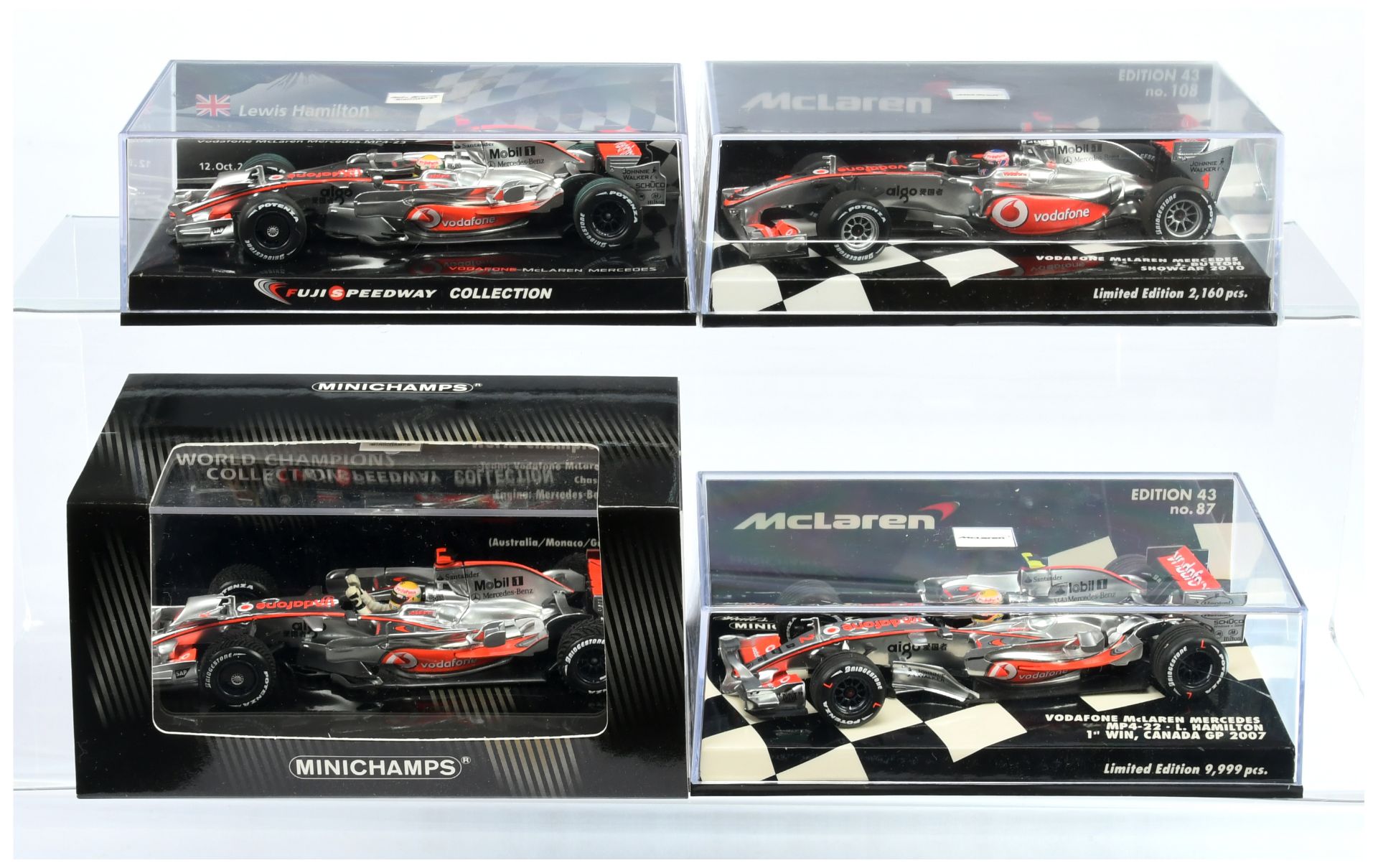 Minichamps (1/43rd) Group Of 4 Mclaren's  - (1) 530 104371 Show Car (2) 533 084342  MP4-23, (3) 5...