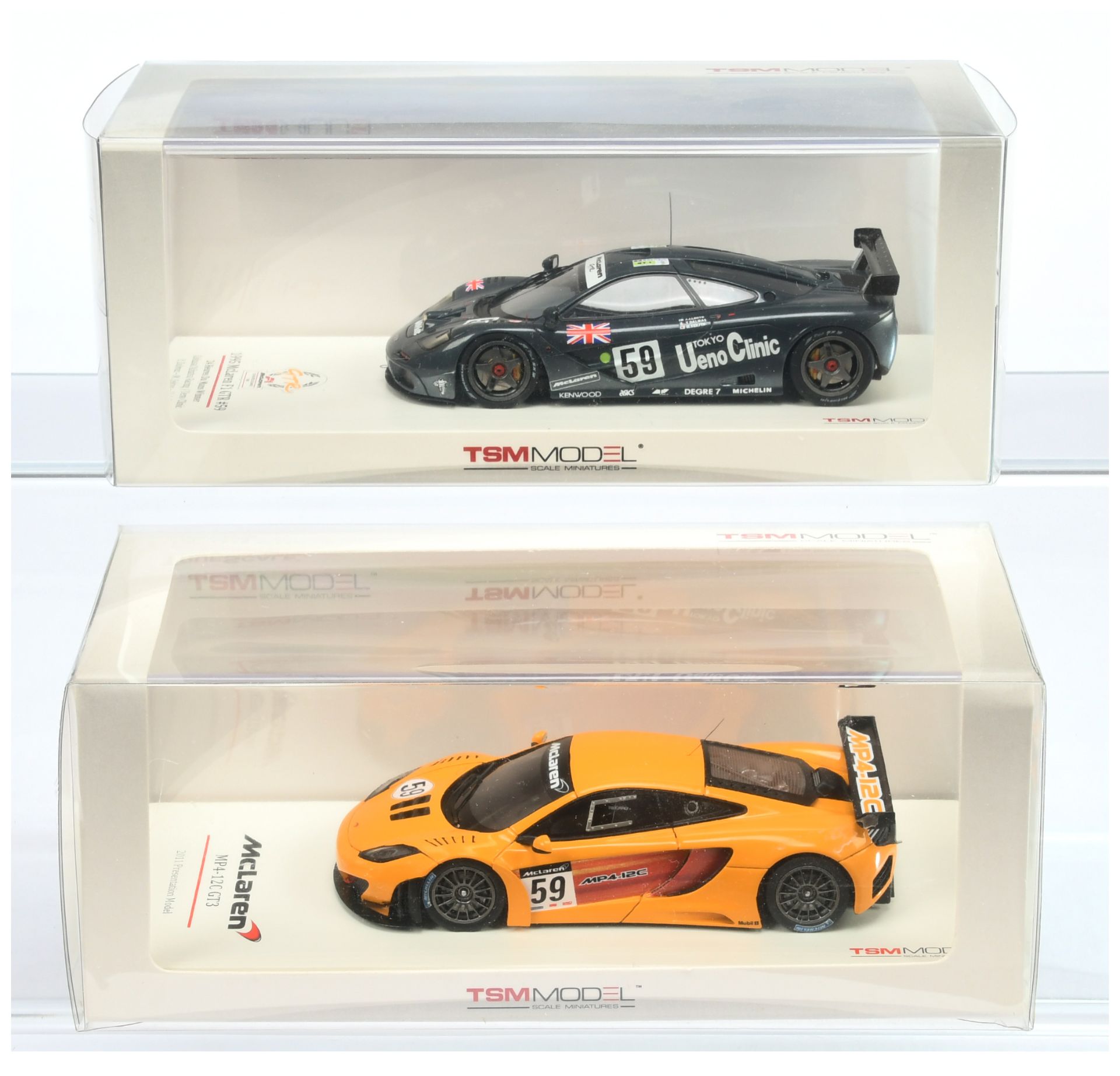 TSM Miniatures (1/43rd) A Pair (1) 114356 McLaren F1 GTR "Le Mans" 1995 and (2) 114358 McLaren MP...
