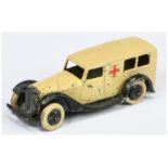 Dinky Toys Pre-War 24a (Type 1) "Ambluance" - Deep Cream Body, black chassis and  hubs with white...