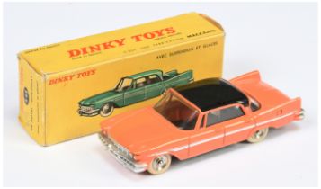 French Dinky Toys 545 De Soto Diplomat - Coral body with black roof, silver trim and chrome conca...