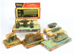 Dinky Toys Military Group Of 7 To Include - (1) 601 Austin Paramoke, (2) 656 88mm Gun (3) 683 Chi...