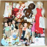 Group of fashion dolls plus others