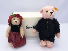 Steiff pair of teddy bears: (1) Classic bear 028304 (2) Classic bear 028601