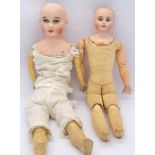 Lanternier "Cherie" pair of French bisque dolls