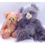 Charlie Bears Plumo pair: Year Bear 2019 and Birthday Bear 2018