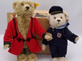 Pair of Steiff teddy bears: (1) Vienna Choir Boy; (2) Classic 1920 replica