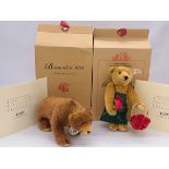 Steiff pair of bears: (1) The Gardening Bear; (2) Growling Bear